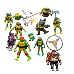 Teenage Mutant Ninja Turtle Action Figure Toy Set Bundle Genghis Frog Mayhem